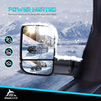 Power Heated Tow Mirrors Compatible with 2019-2024 Dodge Ram 1500 Only (Not fit Classic), Manual Flip & Fold Tow Side Mirrors w/Blind Spot Detection, Turn Signal, Puddle Light, Temp Sensor