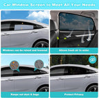XCBYT Civic Window Shades for 2016-2021, 4PCS Side Window Sun Shades with Breathable Mesh, Magnetic Car Window Covers for Baby & Privacy, UV Protection & Heat Insulation
