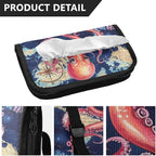 Car Tissue Holder Car Visor Organizer Tissue Box Holder for Car Sun Visor Organizer with Car Vehicle Accessories Essentials Interior for Women Men Blue Octopus Map Compass Coral