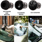 ZONETECH Electric Ice Scraper for Car Windshield, Electric Snow Scraper for Window, Ice Removal Tools Rechargeable with USB Cable, Cleaning Brush (3 in 1 Electric Ice Scraper Upgraded, 2 Pack)