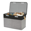 Large Toy Storage Box with Lid, Collapsible Toys Storage Organizer Bins with Dividers and Handles, Storage Chest Bin for Kids