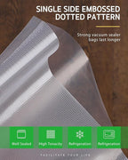 Syntus Vacuum Sealer Bags for food, 2 Pack 11" x 20' Commercial Grade Bag Rolls, Food Vac Bags for Storage, Meal Prep or Sous