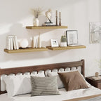 Fun Memories 12 Deep Floating Shelves for Wall | 30W x 12D Large Floating Shelves | 3 Pack Storage Space Wall Mount Shelf for
