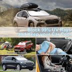 3PCS Car Window Shades Front Windshield Sun Shade Foldable Window Shade Custom Fit for 2024-2026 Subaru Crosstrek Accessories Car Shades for Front Windows Anti-UV Rays Block Heat