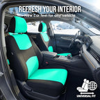FH Group Flat Cloth Full Set Car Seat Covers Three Row 7 Seater - Universal Fit for Cars, Trucks & SUVs Mint