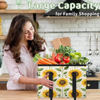 Reusable Grocery Bag, Foldable Large Shopping Tote Bag for Groceries Kitchen Picnic Car Trunk