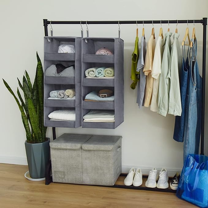 GRANNY SAYS 4-Shelf Hanging Organizer, Closet Hanging Shelves, Closet Hanging Storage Organizers, Organization for Bedroom, L