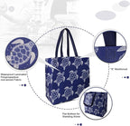 BeeGreen Animal Reusable Grocery Bags - W13*H13*D7 6 Packs Lightweight Shopping Totes with Long Handles, Water Resistant,Durable and Portable - Perfect for Groceries, Supermarket, Gifts, and More