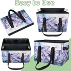 Reusable Grocery Bags Heavy Duty Shopping Bags Foldable Large Tote Bags with Long Handles & Hard Bottom
