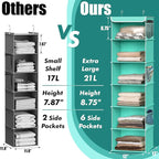 Simple Houseware 6 Shelf Hanging Closet Organizer, Turquoise