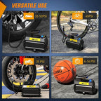 Nilight Tire Inflator Air Compressor Portable Air Pump for 12V DC Car Tires with Digital Pressure Gauge 150PSI Auto Tire Pump with LED Light for Cars ATVs Bicycles, 2 Years Warranty, 50066A
