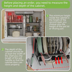 NETEL Adjustable Under Sink Organizers and Storage,Pots and Pans Organizer Under Kitchen Cabinet,Pan Lid Organizers inside Ca