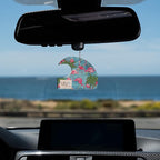 ulu Lagoon Hanging Car Air Freshener | Tropical Beach Coconut Surf Wax Scent Mini Wave | Long Lasting Car Freshener, Closet a