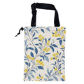 Car Trash Bag Fall Yellow Berries and Leaves Leak-Proof Car Garbage Bag with Drawstring Foldable Canvas Trash Bin with Adjustable Buckle for Car Accessories, Travelling, Camping