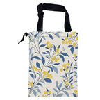 Car Trash Bag Fall Yellow Berries and Leaves Leak-Proof Car Garbage Bag with Drawstring Foldable Canvas Trash Bin with Adjustable Buckle for Car Accessories, Travelling, Camping