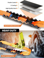Tire Traction Straps Metal Gripper Traction Device for Anti Skid Emergency Tire Straps to Get Unstuck from Snow, Mud, Ice & S