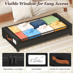 Yecaye 70L Under Bed Storage with Wheels, 3 Pack Larger Capacity Under Bed Storage Containers, Underbed Shoe Storage Organize