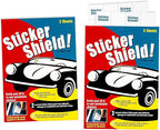 STICKER SHIELD - Windshield Sticker Applicator for Easy Application, Removal and Re-Application from Car to Car - 4 inch x 6 