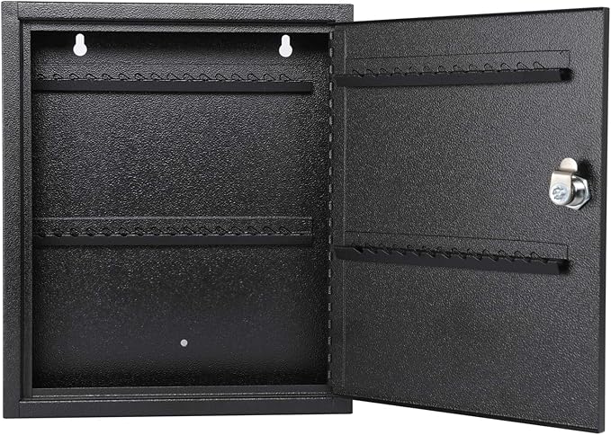 KYODOLED Key Storage Lock Box with Key, Locking Key Cabinet, 60 Key Management Wall Mount with Key Lock, Key Hooks & Key Labe