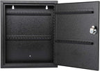 KYODOLED Key Storage Lock Box with Key, Locking Key Cabinet, 60 Key Management Wall Mount with Key Lock, Key Hooks & Key Labe