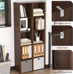 5 Cube Storage Organizer, Narrow Open Shelf Bookcase, Freestanding 5 Tier Low Display Bookshelf for Home Office, Living Room,