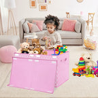 VERONLY Toy Box Chest Organizer Bins for Girls Boys, Kids Large Fabric Collapsible Storage Basket Container with Flip-Top Lid