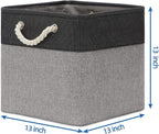 Temary Baskets 4 Pack Fabric Storage Cube Storage Baskets 13x13x13 Storage Cube Bins for Shelves with Handles, Basket for Org