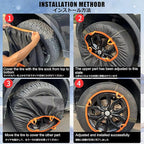 Tire Socks For Snow,Tire Snow Socks,Snow Chain,Car Snow Chains For Tires,Two-Pack,Easy To Install,Strong Grip,Reusable,For Em