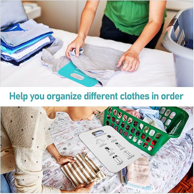 Cabilock Shirt Folding Board Adult Size 12X10 Inch Clothes Folder Laundry Organizer 2-Pack T-Shirt Folding Tool for Neat and 