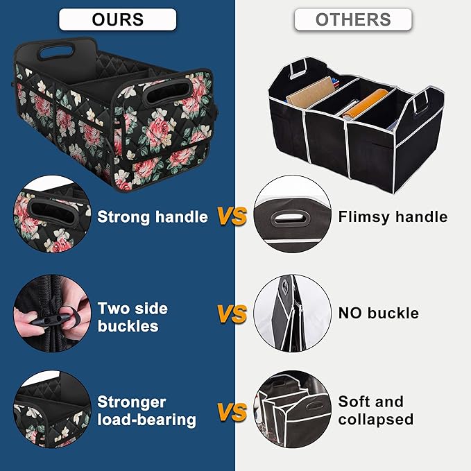Deosk Car Trunk Organizer for SUV, Car Organizers and Storage with 6 Pocket, Car Accessories for Women/Men 50L Waterproof