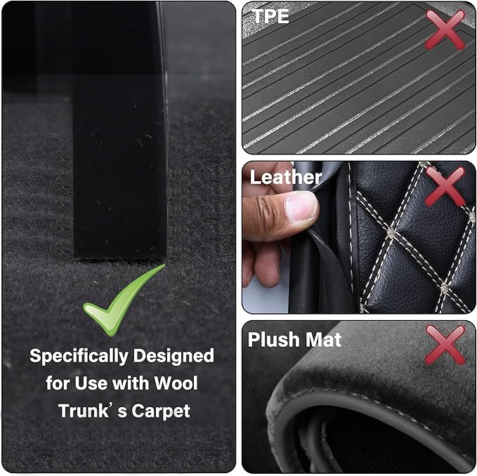 YOFIT Multipurpose Cargo Organizer Blocks Car Trunk Storage Organizer Blocks, Should Be Used with Wool Trunk's Carpet for Car/T