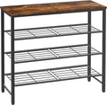 Kitsure Shoe Rack for Closet, Rustic Brown Shoe Organizer with Leveling Feet, Sturdy & Rust-Proof Shoe Storage for Entryway, 