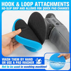 Blue Polish Pad, 3Pcs 5.5 Inch Face for 5 Inch Buffing Polishing Pads and Woolen Pads 125mm Backing Plate Compound Buffing Sponge for Car Buffer Polisher Compounding, Polishing and Waxing