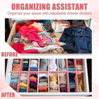 Blosssound 15 Pcs 5.12 Tall Drawer Divider Adjustable Drawer Organizer DIY Ultra Deep Storage Organizer Separator with Fixed 