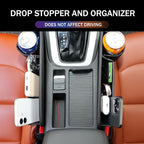 OUEST 2 Packs Car Seat Gap Filler Organizer, Car Seat Gap Storage Box with Cup Holder for Phone Drinks Glasses Keys