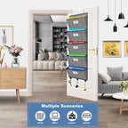Homyfort Over the Door File Organizer, Hanging Wall File Folders with 5 Large Pockets for Papers, Charts, Mails, Magazine, Of