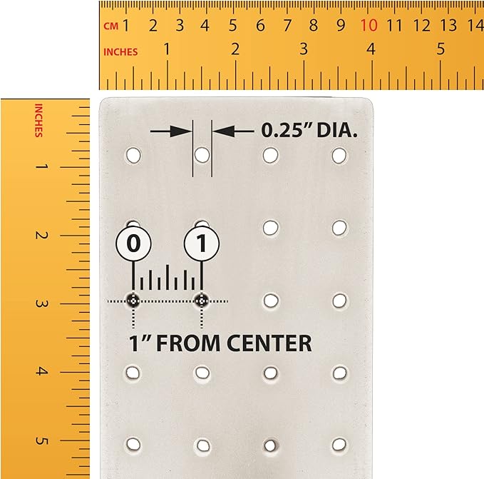 Azar Displays 700220-WHT-2W16 Four-Sided 4”W x 12” Revolving Pegboard Tower Kit Counter Display with 16-Pack of 2 inch Lockin