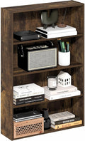 Furinno Basic Book Shelf, 4-Tier Bookcase with Open Shelf, Bookshelf, Cube Storage Organizer, 6 x 24 x 35, for Living Room, B