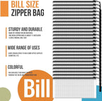 24pcs Mesh Zipper Pouch Bags 9.3 x 4.7 Inches, Black Small Clear Pouches Bulk, Travel Cosmetics Organization, Classroom and O