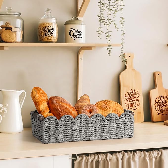 Toilet Paper Storage Basket Bathroom Counter Organizer Wicker Baskets for Organizing Cute Basket for Bedroom Nursery Room Kit