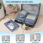 PFEYRPK Lightweight Compression Packing Cubes for Suitcases, Compressible Expandable Travel Packing Organizer with Clear Toil