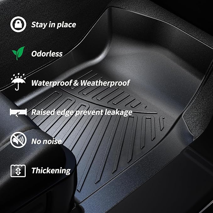 Trunk Mat & Backrest Mat for 2025 Murano TPE All Weather Protection Cargo Liner with Velcro Rear Seats Backrest