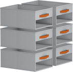 Homsorout Drawer Organizers and Storage - 6 Pack Foldable Pants Organizer with Clear Window & Handles, Fabric Closet Organize