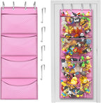 Honeyera Storage for Stuffed Animals - Over Door Organizer for Stuffies, Baby Accessories, and Toy Plush/Easy Installation wi