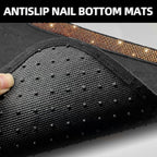 NBTEPEM Bling Car Floor Mats Full Set, Universal Fit Most Cars,SUV, Trucks, 4 pcs Sparkle Glitter Diamond Carpet for Women Girls with Anti-Slip Pad (Orange Diamond)