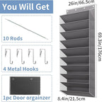 TAHAVICE 30 Pairs Over The Door Shoe Organizer, 10-Tier Hanging Shoe Rack with Deep Pocket for Closet, Extra Large Shoe Stora