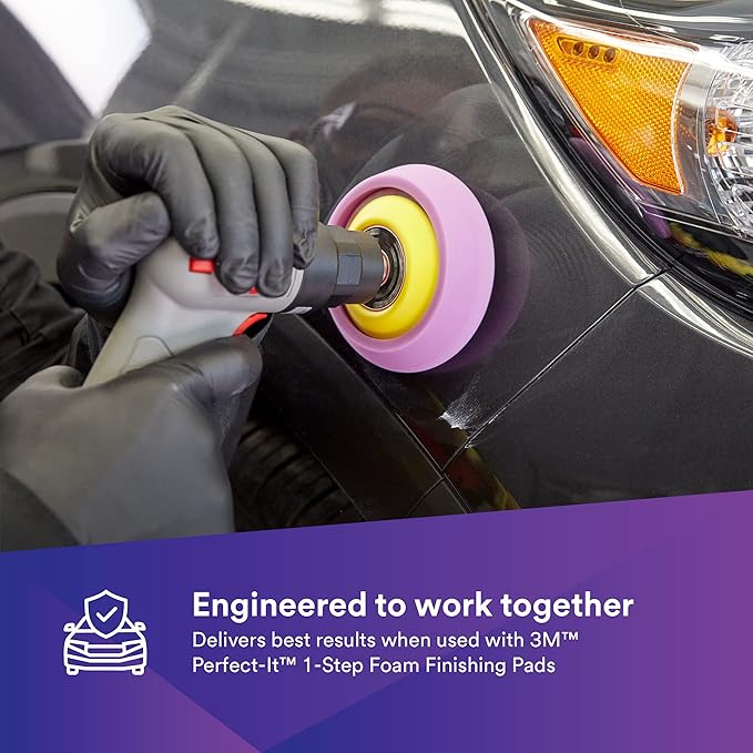 3M Perfect It 1 Step Finishing Material, 33039, for Paint Finishing Cars, Trucks, and Other Painted Surfaces, 32 fl oz, 6/Case, Purple