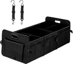 YSSOA Multi Compartments Car Trunk Organizer, 600D Anti-slip Waterproof Oxford Polyester Car Storage, with Adjustable Strap,