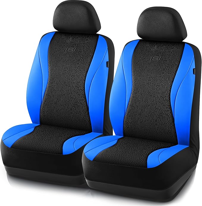 Skechers Car Seat Covers,Leather Seat Covers with GOGA Mat Technology,Waterproof Car Seat Covers Front Seats,Airbag Compatibl