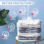 6 Pack Vacuum Storage Bags, Cube Combo (3 Jumbo+3 Medium), Vacuum Seal Bags for Clothing, Bedding, Blanket, Space Saving Clos